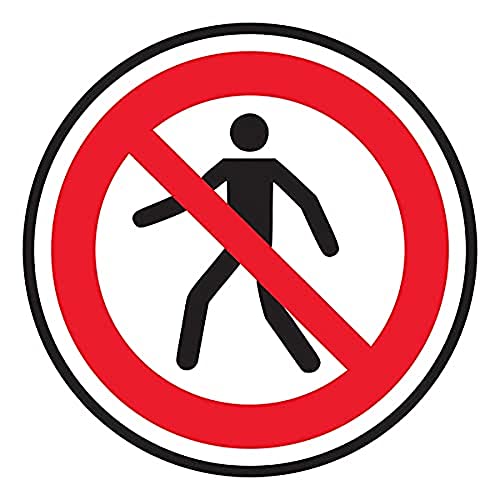 Selbstklebende Bodenaufkleber "No Pedestrian Access", 450 x 450 mm von V Safety