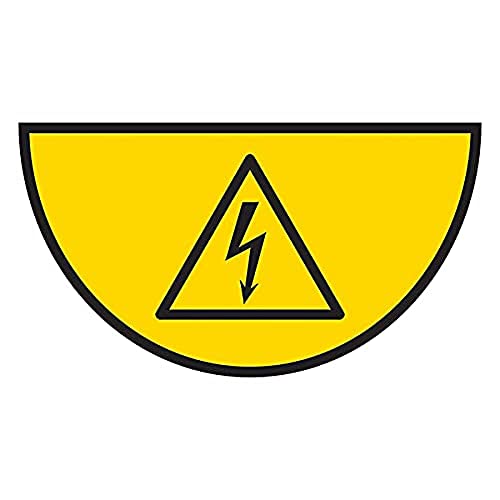 Elektrische Gefahren, selbstklebend, 620 x 350 mm, Halbmond-Aufkleber von V Safety