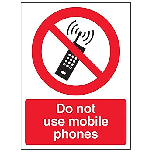 Umweltfreundliches Verbot für allgemeine Verwendung ohne Mobiltelefone, 150 x 200 mm von V Safety