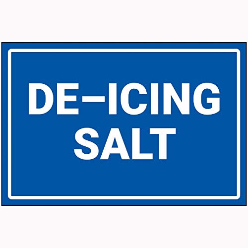 V Safety 72120BF-P VSafety De-Icing Salt Sign 400 mm x 300 mm – Polycarbonat, blau von V Safety