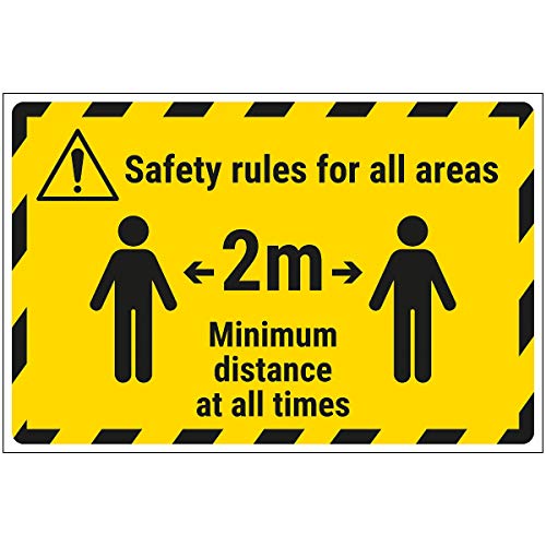 V Safety CV022CZ-FS Vsafety Work Area Rules - Keep 2m Distance Selbstklebender Bodenaufkleber, 450 mm x 300 mm, 450mm x 300mm V Safety CV022CZ-FS Vsafety Work Area Rules - Keep 2m Distance Selbstklebender Bodenaufkleber, 450 mm x 300 mm, 450mm x 300mm von VSafety