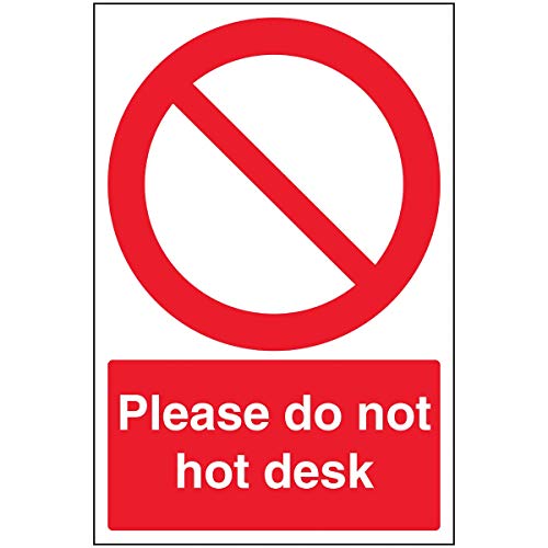 V Safety CV035AU-S Vsafety Please Do Not Hot Desk 200 mm x 300 mm, selbstklebendes Vinyl von V Safety
