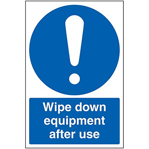 V Safety CV047AU-S Vsafety Wipe Down Equipment After Use 200 mm x 300 mm, selbstklebendes Vinyl von V Safety