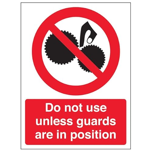 V Safety Magnetisches Sicherheitsschild "Do not use unless guard in position", 200 x 300 mm von V Safety