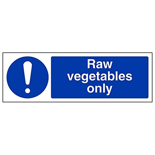 V Safety Magnetisches Sicherheitsschild "Raw Gemüse", 300 x 100 mm von V Safety