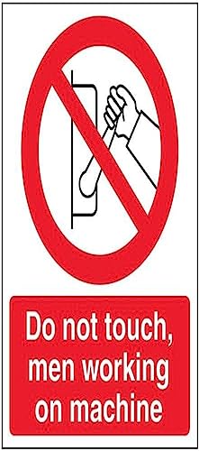 V Safety Magnetisches Sicherheitsschild "Do not touch men working on machine", 150 x 200 mm von V Safety