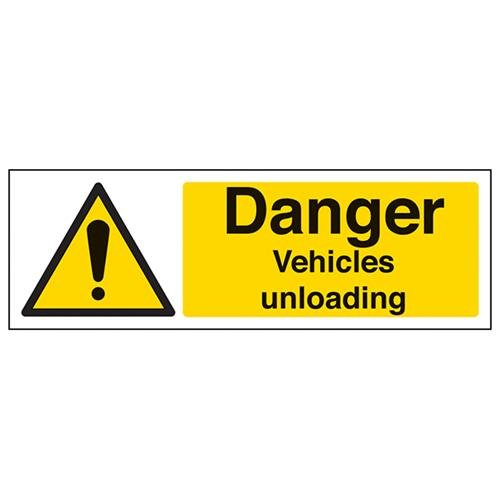 VSafety Danger Vehicles Entladungsschild, Querformat, 300 x 100 mm, Vinyl von V Safety