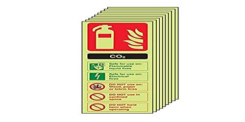 VSafety Feuerlöscher – CO2 ID – 75 x 200 mm – 10 Stück von V Safety