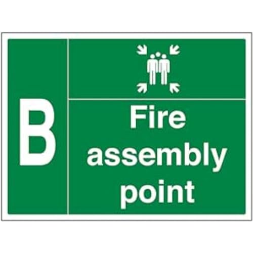 VSafety Fire Assembly Point w/ Family – B – 800 x 600 mm 2 mm starrer Kunststoff von V Safety