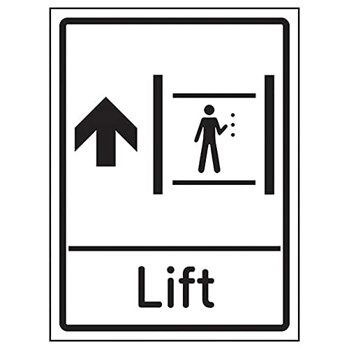 VSafety Lift Pfeil nach oben – 200 mm x 300 mm – 3 mm Aluminium-Verbundstoff mit Anti-Graffiti von V Safety