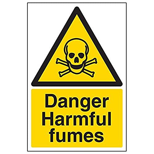 VSafety 6A002AU-S'Danger Harmful Fumes' Schild, Hochformat, 200 mm x 300 mm, 3 Stück von V Safety