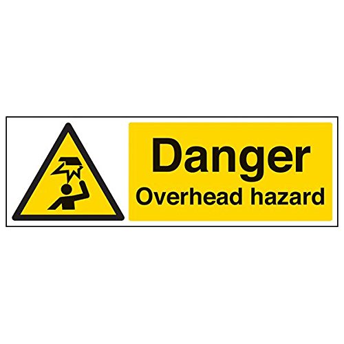 VSafety Schild "Danger Overhead Hazard", Querformat, 3 Stück, 450mm x 150mm, 3 von V Safety