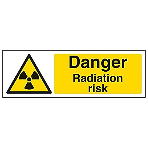 VSafety Schild "Danger Radiation Risk", Querformat, 3 Stück, 300mm x 100mm, 3 von V Safety