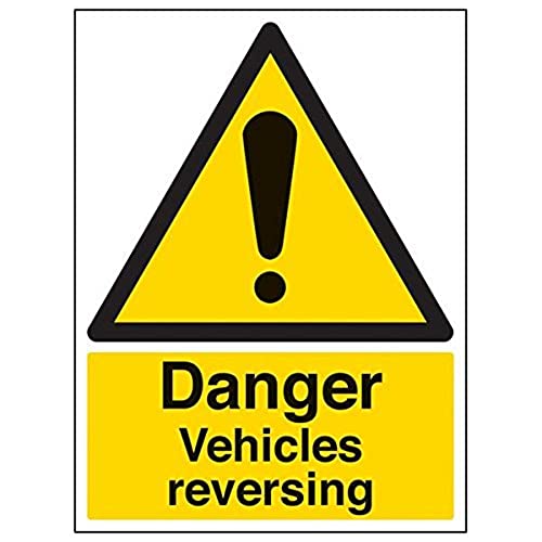 VSafety Schild "Danger Vehicles Reversing", Hochformat, 3 Stück, 300mm x 400mm, 3 von V Safety