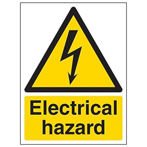 VSafety Schild "Electrical Hazard", Hochformat, 3 Stück, 150mm x 200mm, 3 von V Safety