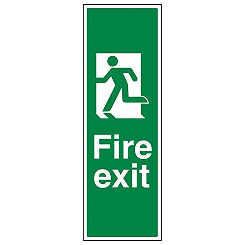 VSafety Schild "Final Fire Exit Man Left", Hochformat, 3 Stück, 200mm x 600mm, 3 von V Safety