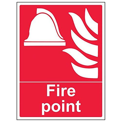 VSafety Schild "Fire Point", Hochformat, 3 Stück, 300mm x 400mm, 3 von V Safety