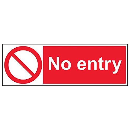 VSafety Schild "No Entry", Querformat, 3 Stück, 600mm x 200mm, 3 von V Safety
