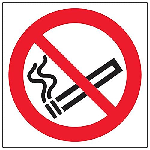 VSafety Schild "No Smoking Logo", quadratisch, 3 Stück, 200mm x 200mm, 3 von V Safety