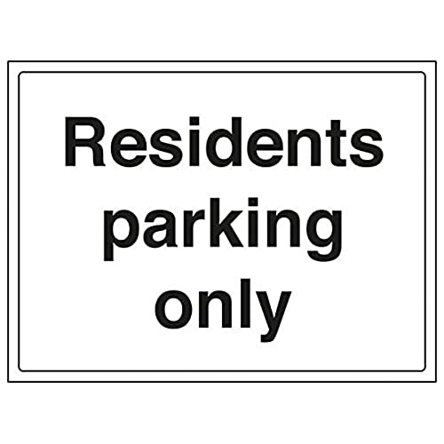 VSafety Schild "Residents Parking Only", Querformat, 3 Stück, 400mm x 300mm, 3 von V Safety