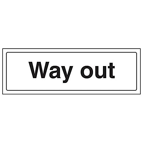 VSafety Schild "Way Out", Querformat, 3 Stück, 300mm x 100mm, 3 von V Safety
