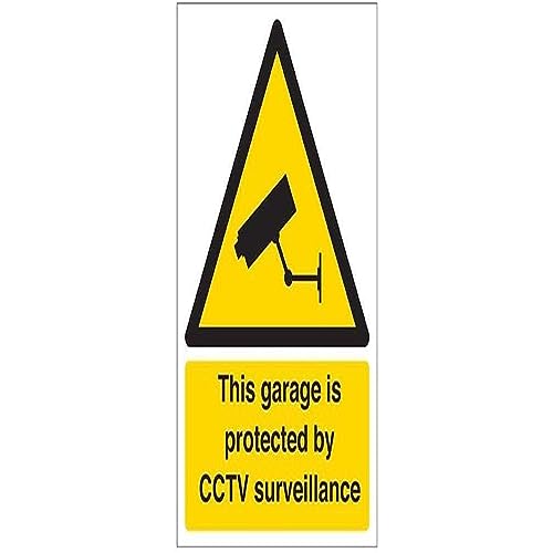 VSafety Security Notice, This Garage Is Protected By Cctv Cameras Schild – Portrait – 150 mm x 200 mm – 1 mm starrer Kunststoff von V Safety