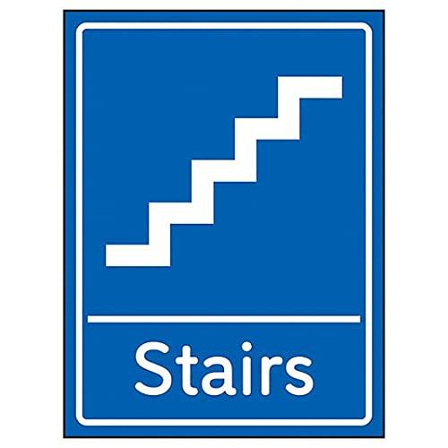 VSafety Treppen – 150 mm x 200 mm – Blau 1 mm starrer Kunststoff von V Safety