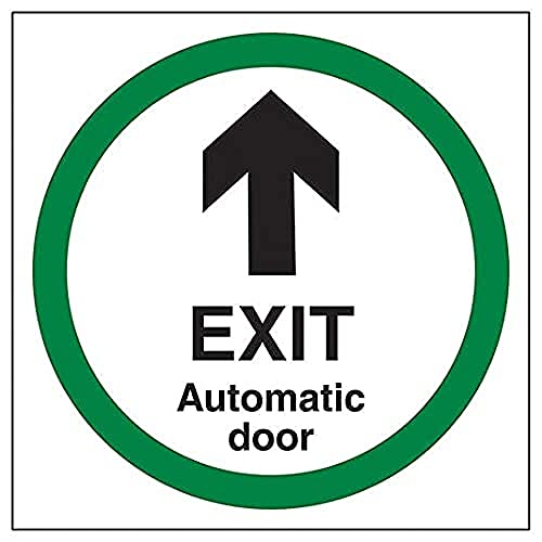 Vsafety Exit – Automatische Tür – 150 mm x 150 mm – Fensteraufkleber von V Safety