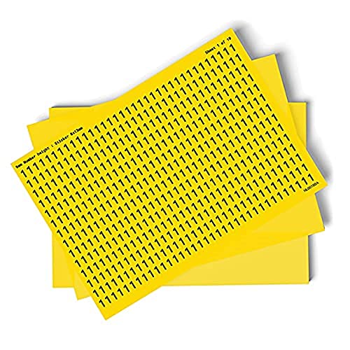 Zahlen 0–9, 9 mm hoch, 300 x 200 mm, Gelb, selbstklebend, Vinyl von V Safety