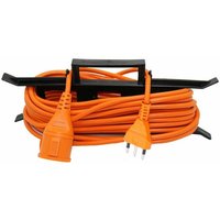 V-tac - 1-Wege-Verlängerungskabel mit Schuko-Steckdose und 2P+E 16A-Stecker VDE-Kabel H05VV-F 3G1,5mm 30m Farbe Orange mit Kabeldurchlass von V-TAC