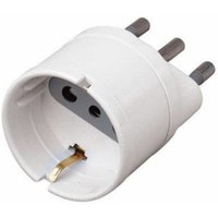 V-tac - Adapter mit 16A 2P+E Stecker und 10A 2P+E Steckdose + Schuko Weiß von V-TAC