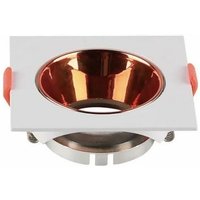 V-tac - Quadratische LED-Einbaustrahlerfassung GU10, weißer Körper, Roségold-Reflektor V-tac - Quadratische LED-Einbaustrahlerfassung GU10, weißer Körper, Roségold-Reflektor von V-TAC