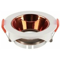 V-tac - Runder LED-Einbaustrahler GU10, weißer Korpus, Roségold-Reflektor von V-TAC