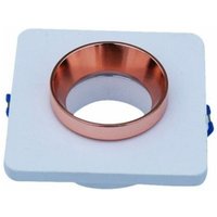 V-tac - Quadratische LED-Einbaustrahlerfassung GU10 und GU5.3 (MR16) aus weißem Gips und roségoldenem Metall von V-TAC