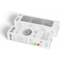 KIT super saver pack V-TAC VT-4444 3pcs/pack 5W LED spot birne GU10 4000K mit Befestigung nickel satiniert Körper verstellbar - sku 8885 KIT super saver pack V-TAC VT-4444 3pcs/pack 5W LED spot birne GU10 4000K mit Befestigung nickel satiniert Körper verstellbar - sku 8885 von V-TAC