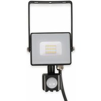V-TAC LED-Fluter mit Bewegungsmelder VT- 10-S-B, EEK: F, 10 W, 800lm, 3000K, schwarz von V-TAC