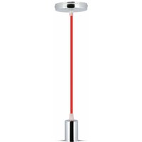 LED-Metallzylinder-Kronleuchter mit E27-Fassung (max. 60W) Farbe Chrom und rotes Kabel - V-tac von V-TAC