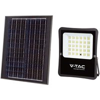 VT-55300 LED-Flutlicht 2400lm angetrieben durch Solarpanel 20W Photovoltaikbatterie mit Fernbedienung kaltweißes Licht 6400k Sku 6970 - Schwarz von V-TAC