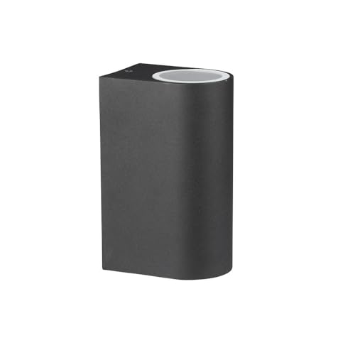 Lampenfassung Wall Light Aluminium rund satiniert schwarz IP44 von V-TAC