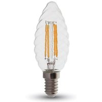 V-tac - LED-Glühbirne E14 4W 100LM/W Kerze Glühfaden 3000K Dimmbar von V-TAC