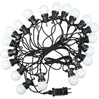 V-tac - 10m Lichterkette 20 Mini Globe led Birnen 5W Weiß mit Schuko Warmweiß IP44 von V-TAC