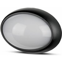 Ovale LED-Deckenleuchte 8W Schwarz Farbe 3000K IP54 - V-tac von V-TAC