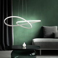 Pendelleuchte led Esstischlampe weiß Wohnzimmerleuchte Hängelampe Designleuchte geschwungen, Aluminium, 20W 2540lm warmweiß, DxH 50x100 cm von V-TAC