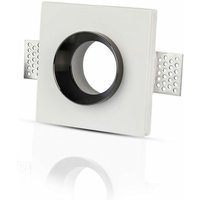 V-tac - Quadratische LED-Einbaustrahlerfassung GU10 und GU5.3 (MR16) Gehäuse aus weißem Gips und schwarzem Metall von V-TAC