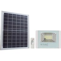 Solar-Flutlicht - IP65 - Weißes Gehäuse - 2450 Lumen - 6400K von V-TAC