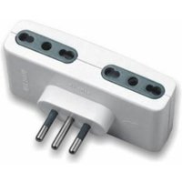 V-tac - 4-fach Steckdosenleiste Adapter 10/16A 2P+T Doppelpassstecker 16A 2P+T von V-TAC