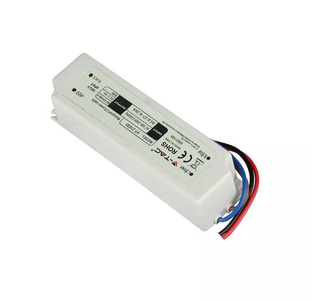 V-TAC 12V LED Trafo Netzteil Netzadapter Driver Transformator IP67 LED Trafo (IP67 LED Trafo AC Adapter für Alle LED Produkten und Strip) von V-TAC