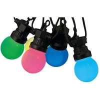 V-TAC 13m Oberleitung mit 15 LED Mini Globe Birnen 150.5W RGB mit Fernbedienung und IP44 Adapter von V-TAC