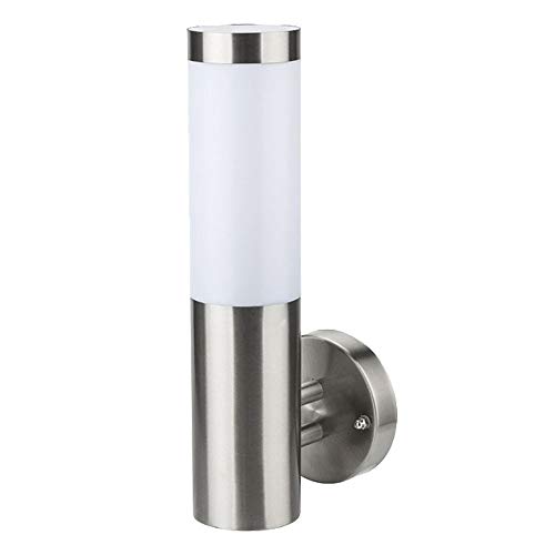 V-TAC Außen Bereich Wand Lampe Garten Leuchte Terrassen Edelstahl Strahler im Set inkl. LED Leuchtmittel von V-TAC