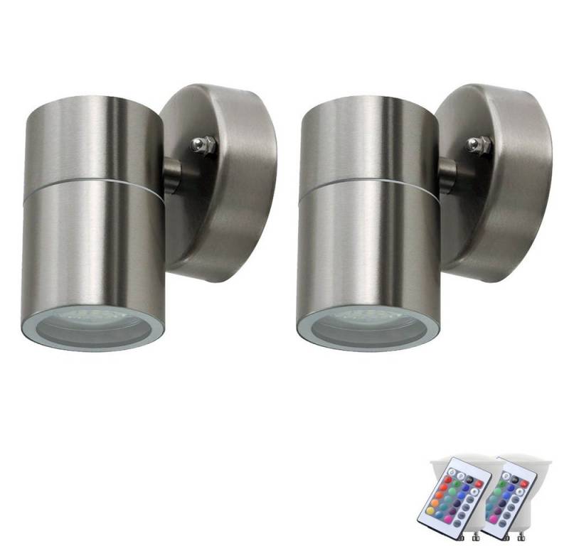 V-TAC LED Außen-Wandleuchte, Leuchtmittel inklusive, Warmweiß, Farbwechsel, 2er Set RGB LED Fassaden Down Lampen Fernbedienung Außen Wand Leuchten V-TAC LED Außen-Wandleuchte, Leuchtmittel inklusive, Warmweiß, Farbwechsel, 2er Set RGB LED Fassaden Down Lampen Fernbedienung Außen Wand Leuchten von V-TAC